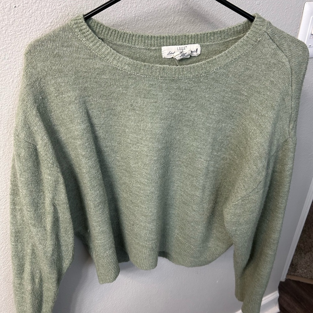 Sage Green Crew Neck Sweater
